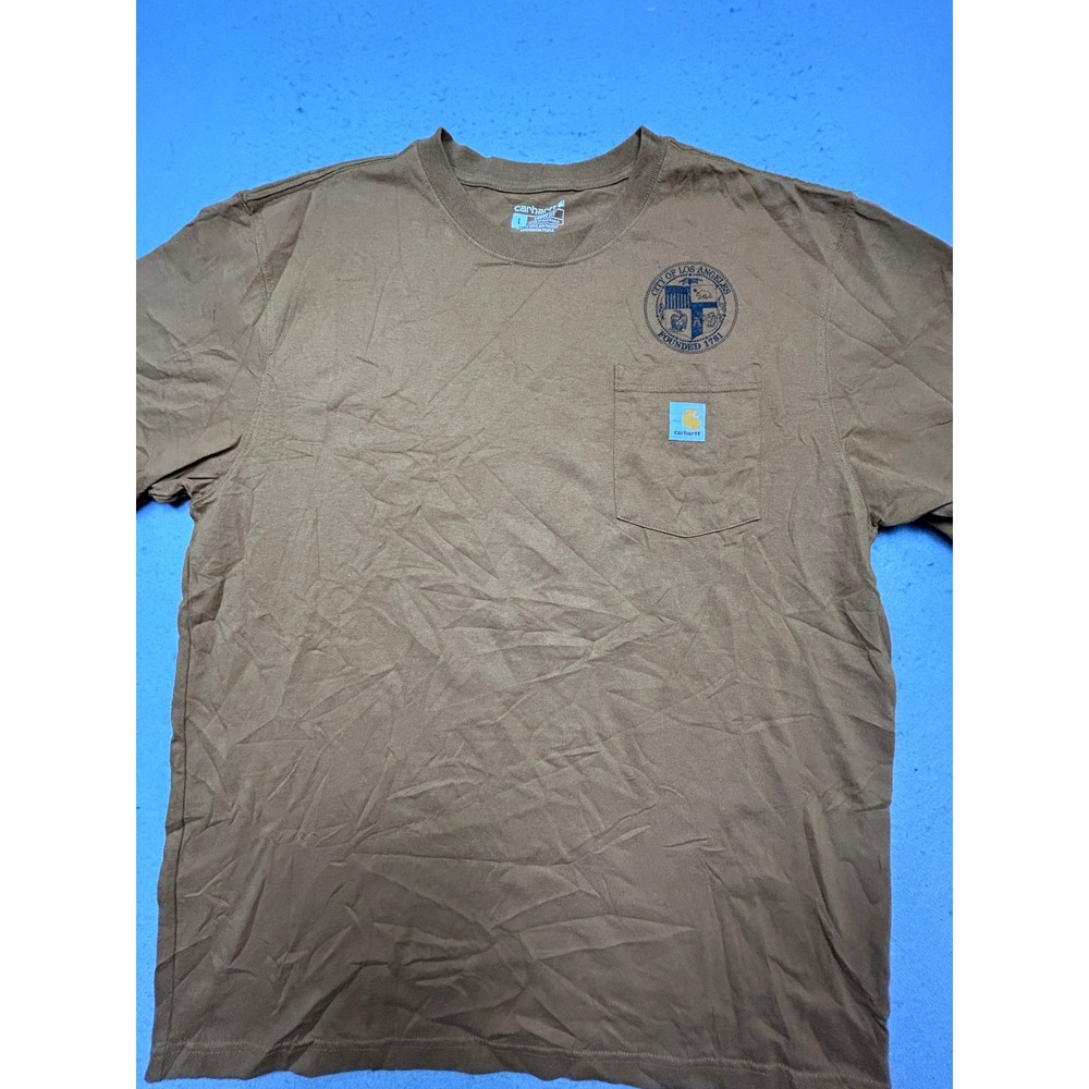 Carhartt K87 T-Shirt Cotton Brown Large Mens